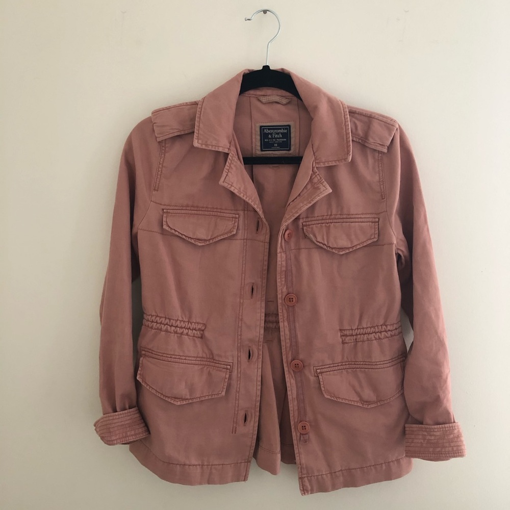 Abercrombie & Fitch Blush Pink Denim Jacket